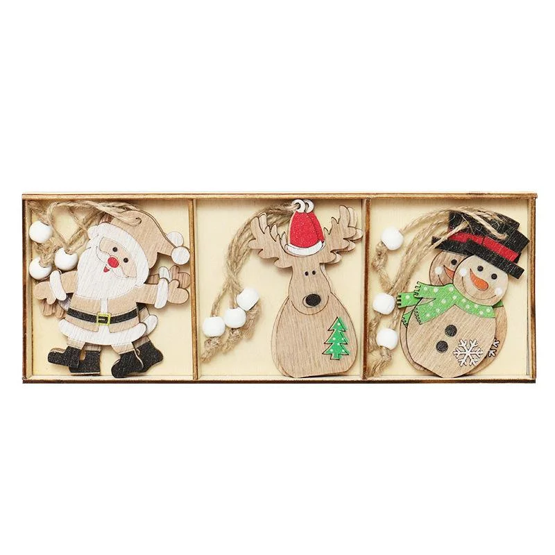 Chritmas Santa Snowman Hanging Crafts Tree Pendants Decoration for Home