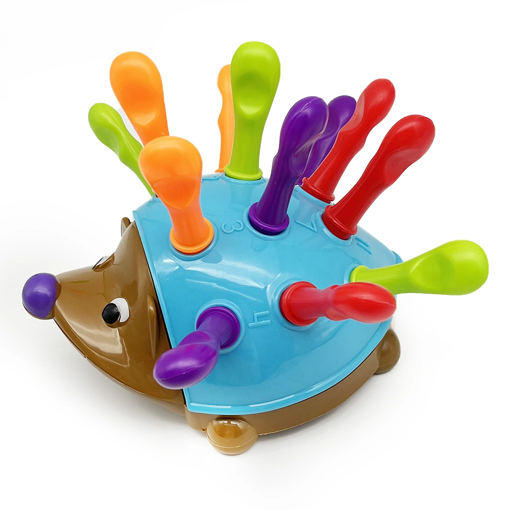 Children′s Desktop Early Education Assembly Educational Toys Hedgehog Digital Fight Peg Board Concentration Toy