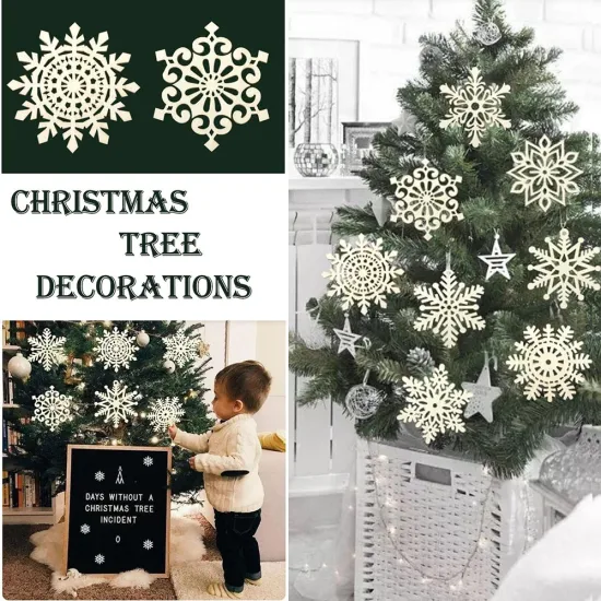 Artesanías de madera Nieve blanca Navidad Decoraciones para el hogar de madera Estilo creativo