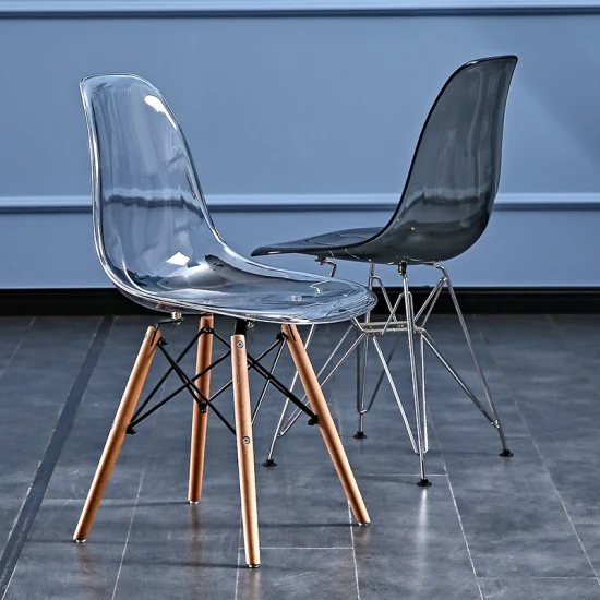 Silla de comedor Simple de tulipán, silla de negociación con respaldo de cafetería, silla de oficina de madera maciza para el hogar, taburete de ocio