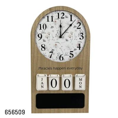 Reloj con calendario de pared de madera grande, funciona con pilas, silencioso, sin tictac, rústico, para exteriores, decoración del hogar para cocina