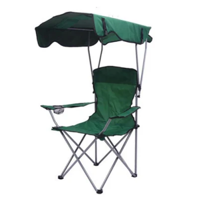 Silla de playa plegable portátil, taburete de pesca con elevador y sombrilla, accesorios para acampar, muebles de tela Oxford para exteriores Wyz20333